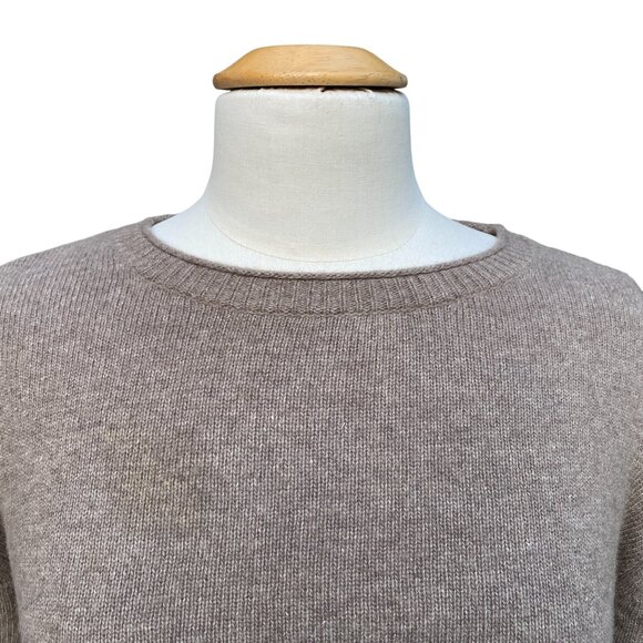 Jenni Kayne Wool Cashmere Everyday Sweater Taupe Capsule Quiet Luxury Capsule-S - Picture 2 of 13